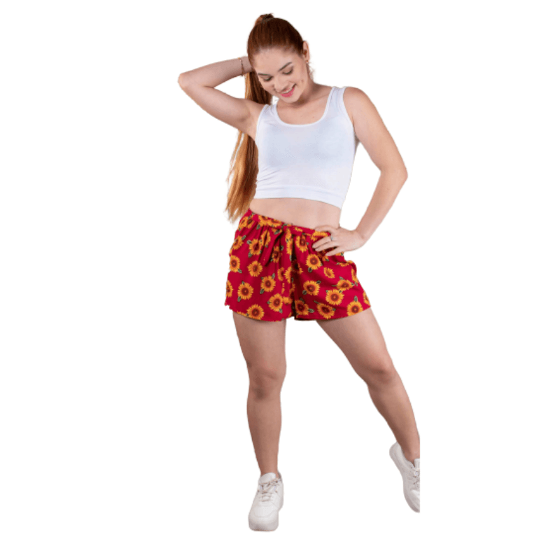 SHORT CON LAZO CHALIS GIRASOLES SHORT CON LAZO CHALIS GIRASOLES (3)