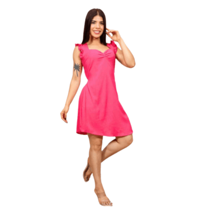 VESTIDO MONICA MANGA CERO EN LINO